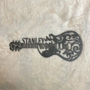 Metal Stanley Cutout Guitar Silhouette Wall Art